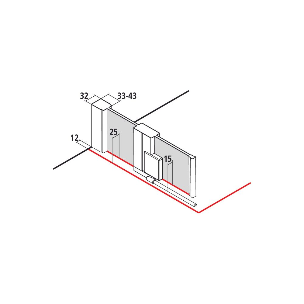 Kermi Pendeltür RAYA 1NL 1000x 2000 BV: 970-1000 SIMG ESG Klar STR3... KERMI-RA1NL100201BK 4051484833611 (Abb. 7)