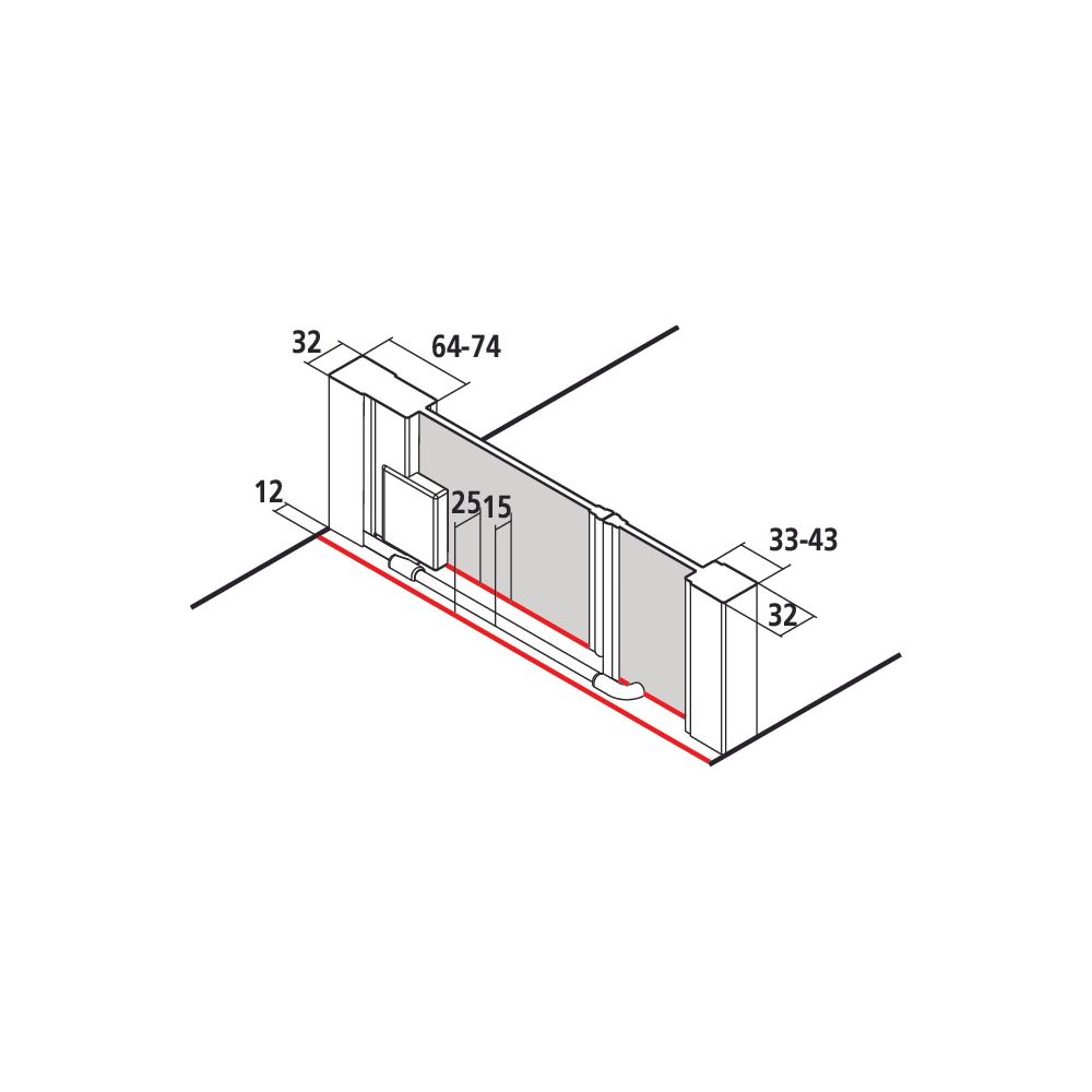Kermi Duschkabine Raya Pendeltür 1F mit Festfeld 1OR 2000x1300x32mm ESG Klar 6mm S... KERMI-RA1OR130201PK 4051484420583 (Abb. 2)