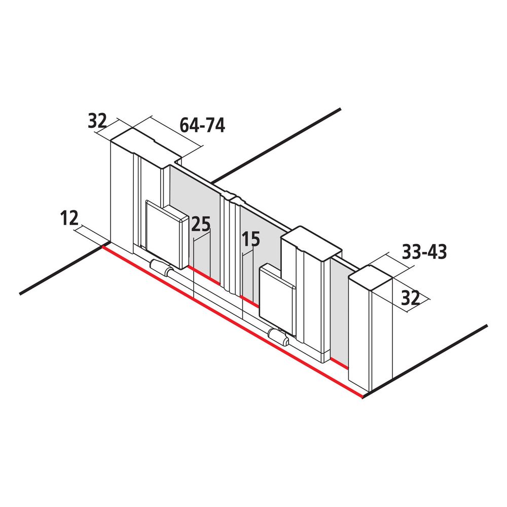 Kermi Duschkabine Raya Pendeltür mit Festfeld PFL 2000x1700x32mm ESG Klar 6mm Sil... KERMI-RAPFL17020VAK 4051484425892 (Abb. 10)
