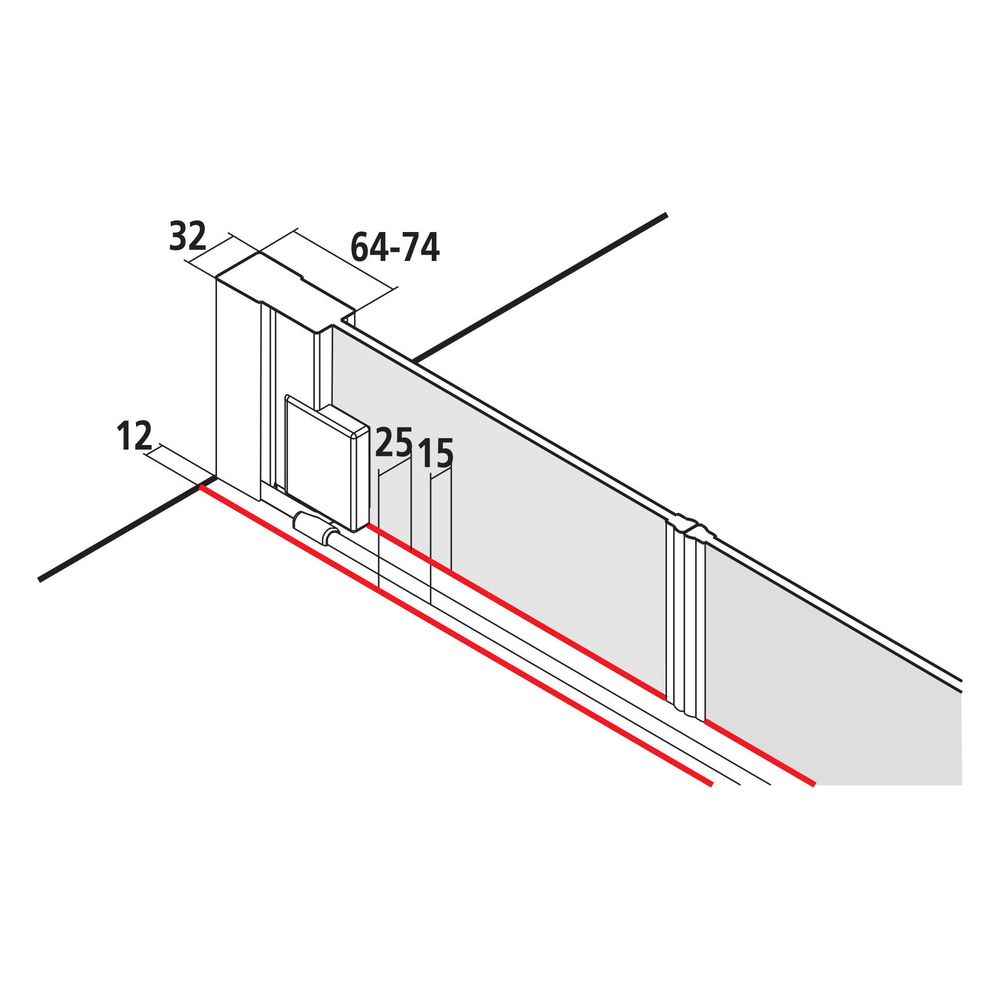 Kermi Pendeltür RAYA PTD 0780x 2000 GAK: 730-780 SIHG ESG Klar STR3... KERMI-RAPTD07820VBK 4051484845454 (Abb. 14)