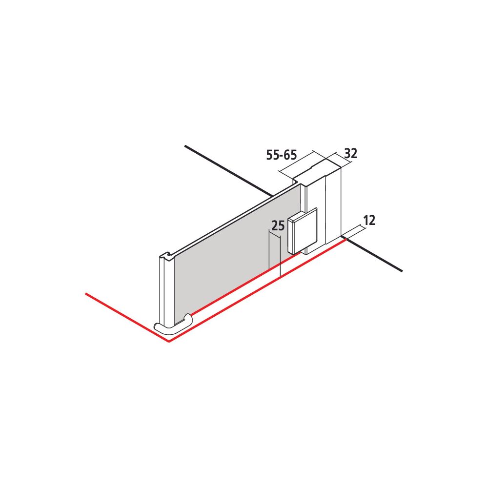 Kermi Seitenwand RAYA TOR 0780x 2000 GAK: 730-760 SIHG ESG Klar STR3... KERMI-RATOR07820VBK 4051484850731 (Abb. 3)