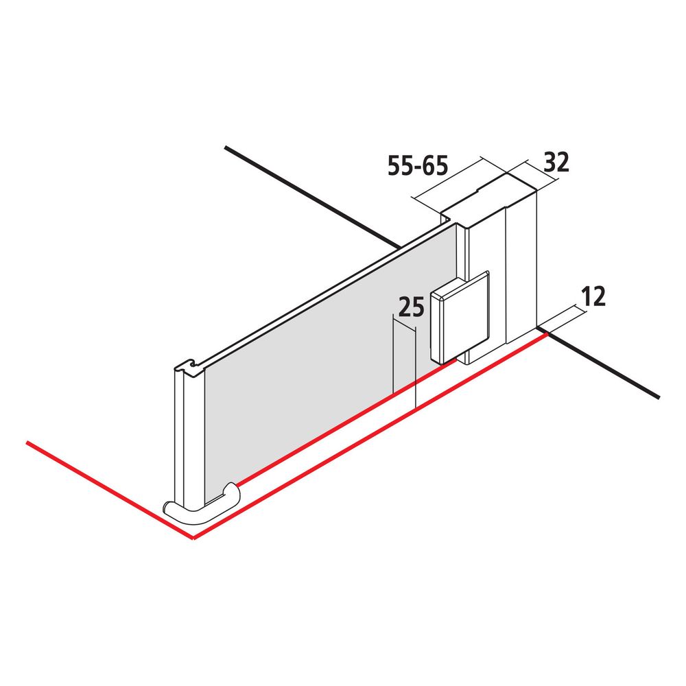 Kermi Seitenwand RAYA TOR 0780x 2000 GAK: 730-760 SIHG ESG Klar STR3... KERMI-RATOR07820VBK 4051484850731 (Abb. 4)