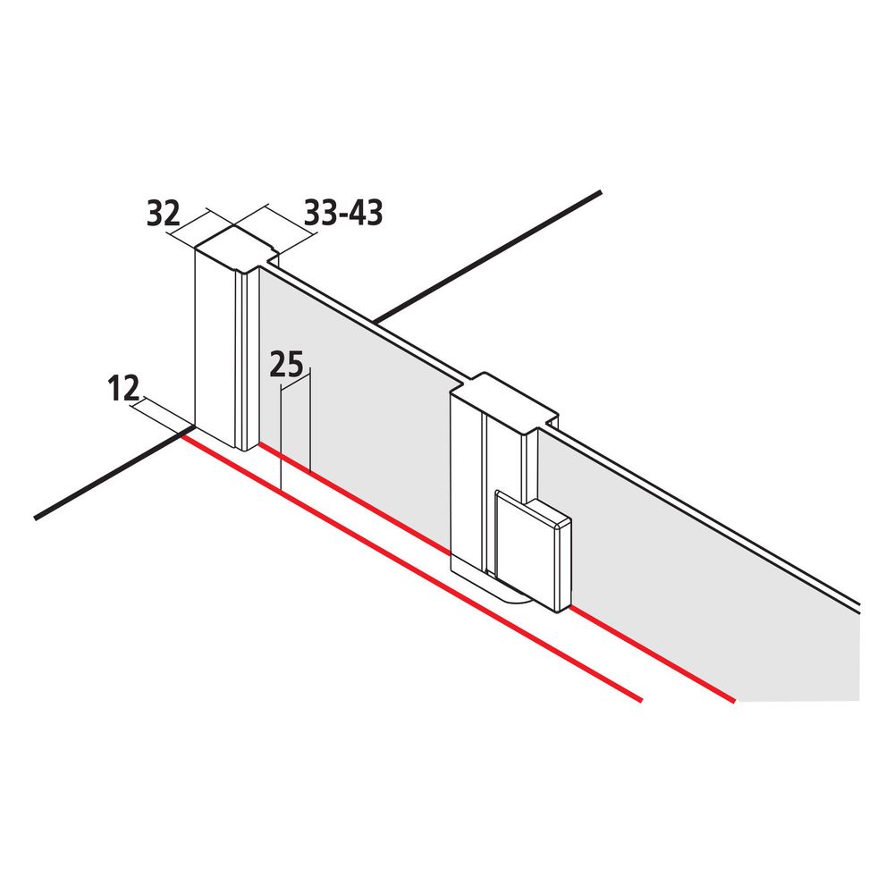 Kermi Duschkabine Raya Halbkreis Pendeltür Festfeld Z20 2000x900x32mm ESG Klar 6mm... KERMI-RAZ20090201PK 4051484387046 (Abb. 5)
