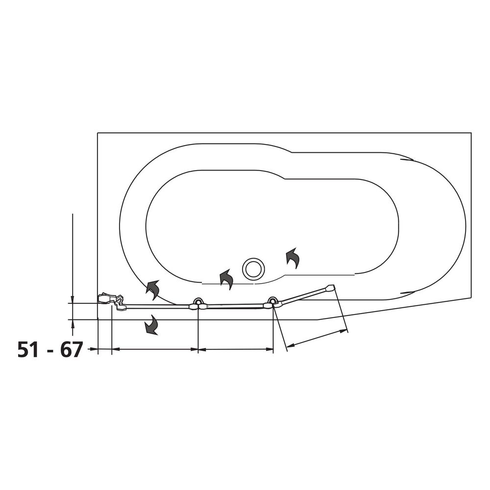 Kermi Badewannenaufsatz Vario 2000 Faltwand 3F FW3 1400x500x24mm Kerolan Perl 3mm... KERMI-V2FW30501412K 4046383453626 (Abb. 15)