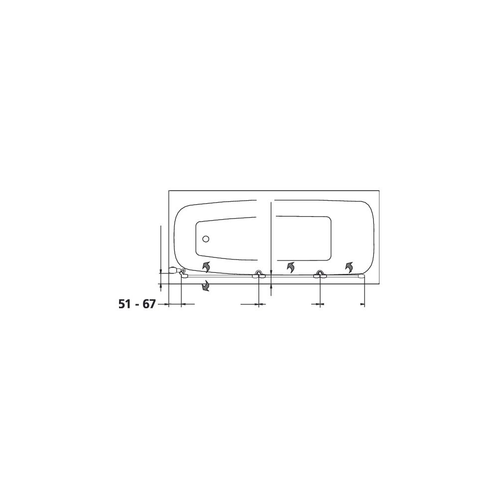 Kermi Badewannenaufsatz Vario 2000 Faltwand 3F FW3 1400x500x24mm Kerolan Perl 3mm ... KERMI-V2FW30501412K 4046383453626 (Abb. 4)