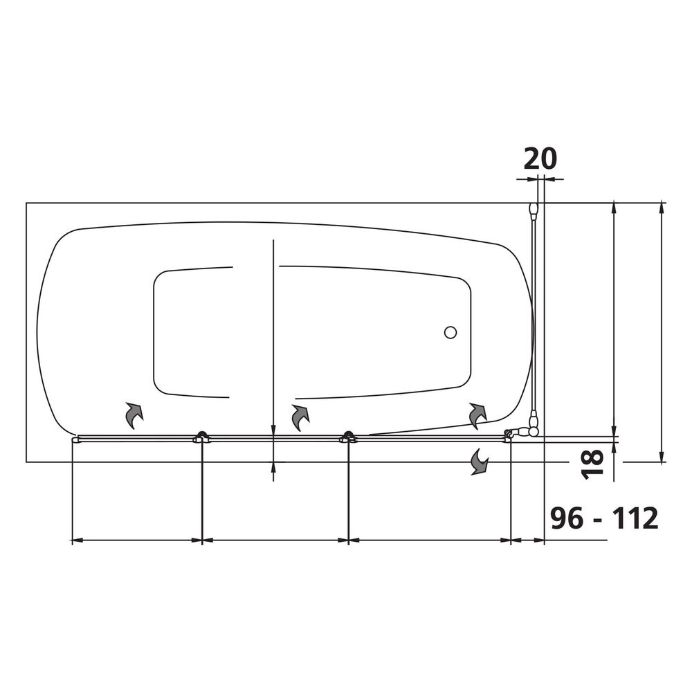 Kermi Seitenwand Vario 2000 für Badewannen TWD 1400x700x24mm Kerolan Perl 3mm Silb... KERMI-V2TWD0701412K 4046383455729 (Abb. 4)