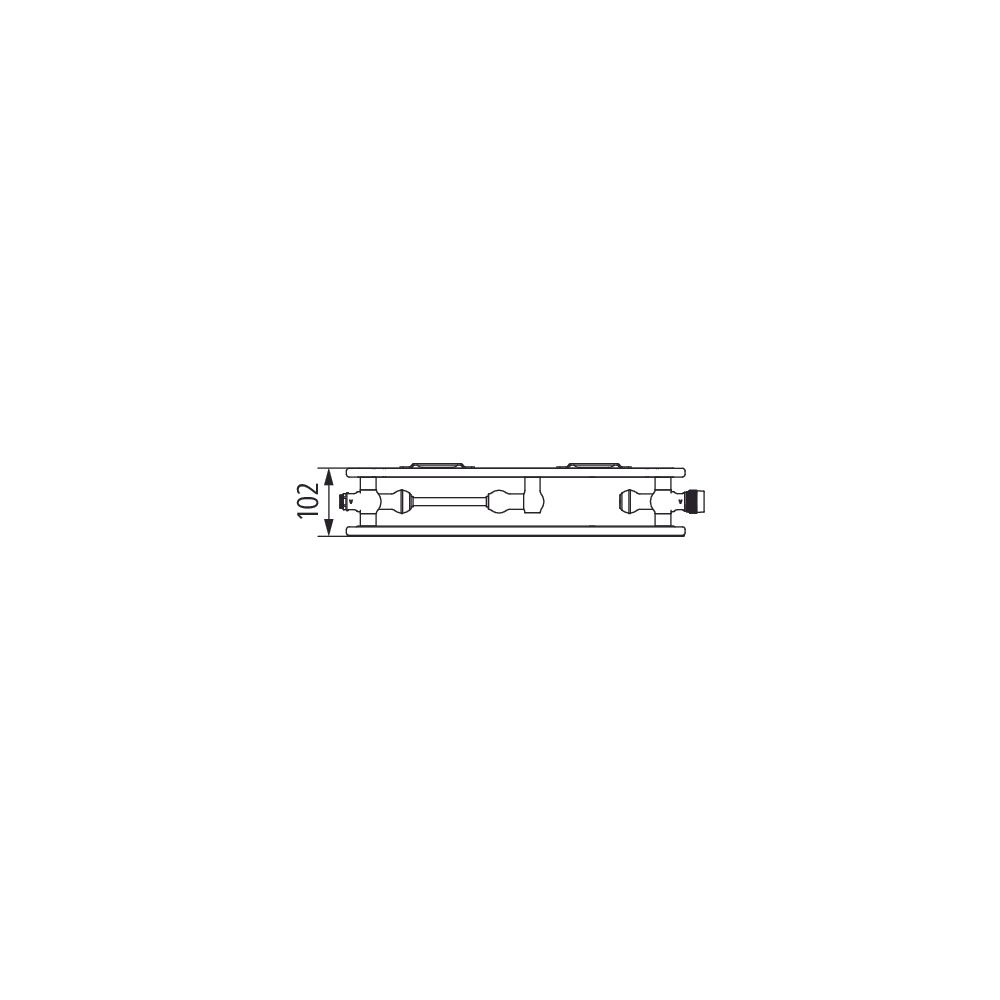 Kermi Plan-Vmulti therm-x2 Hygiene Flachheizkörper glatt Typ 20 605x102x1005mm, ... KERMI-PTX200601001N1K 4063769385715 (Abb. 7)