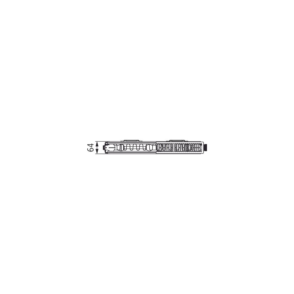 Kermi Profil Vmulti therm-x2 Flachheizkörper Typ 12 600x64x1400mm, 1721W bei 75/... KERMI-FTX120601401N1K 4063769363003 (Abb. 8)