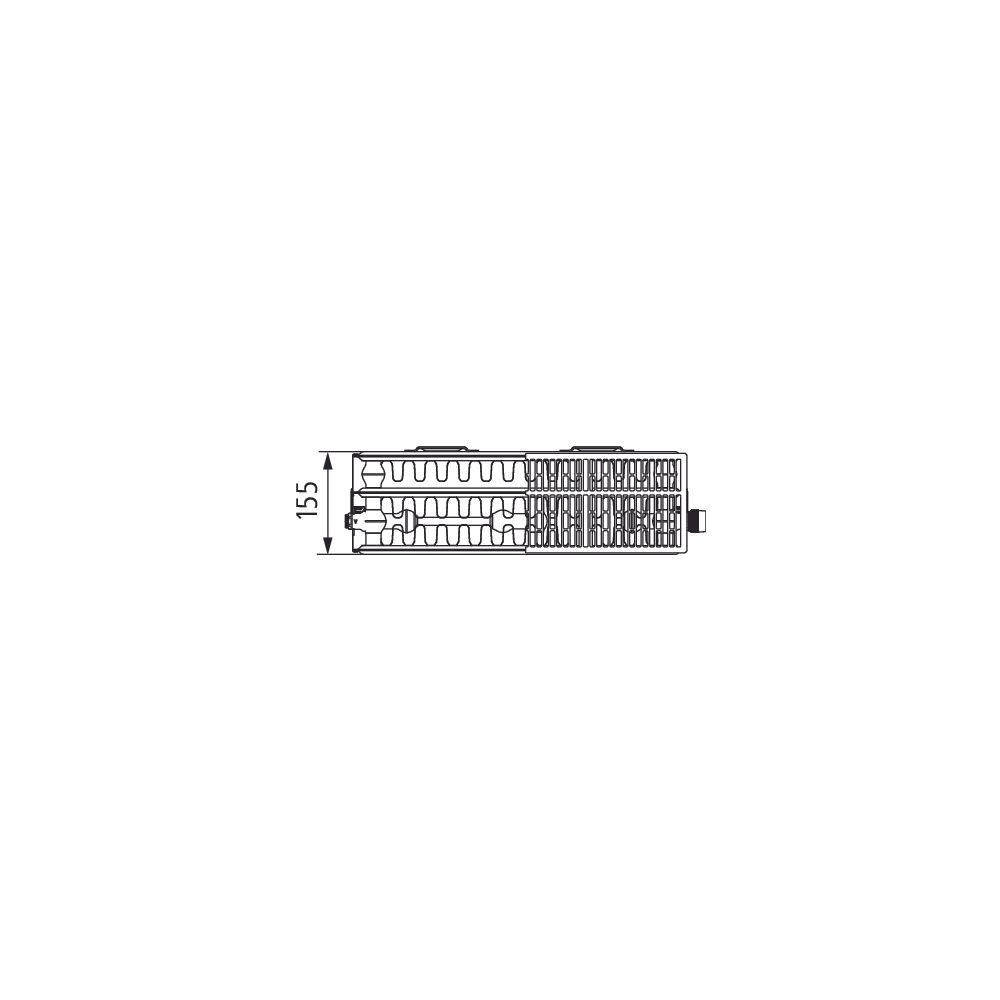 Kermi Profil Vmulti therm-x2 Flachheizkörper Typ 33 600x155x1400mm, 3130W bei 75... KERMI-FTX330601401N1K 4063769367087 (Abb. 8)