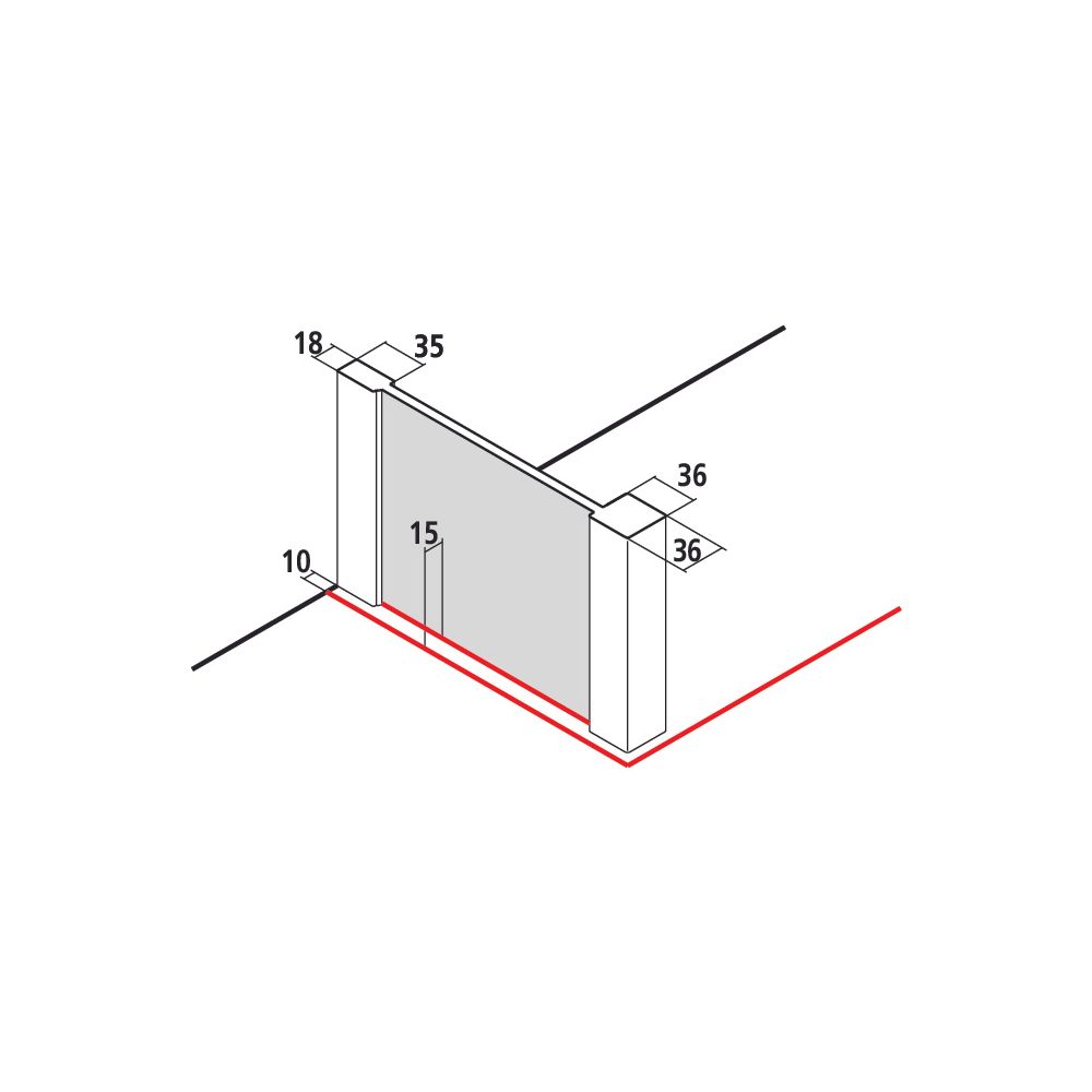 Kermi Walk-In Wall Walk-In XB WDR 2000x900x18mm ESG Klar 8mm Silber Hochglanz Ansc... KERMI-XBWDR09020VAK 4051484493488 (Abb. 4)
