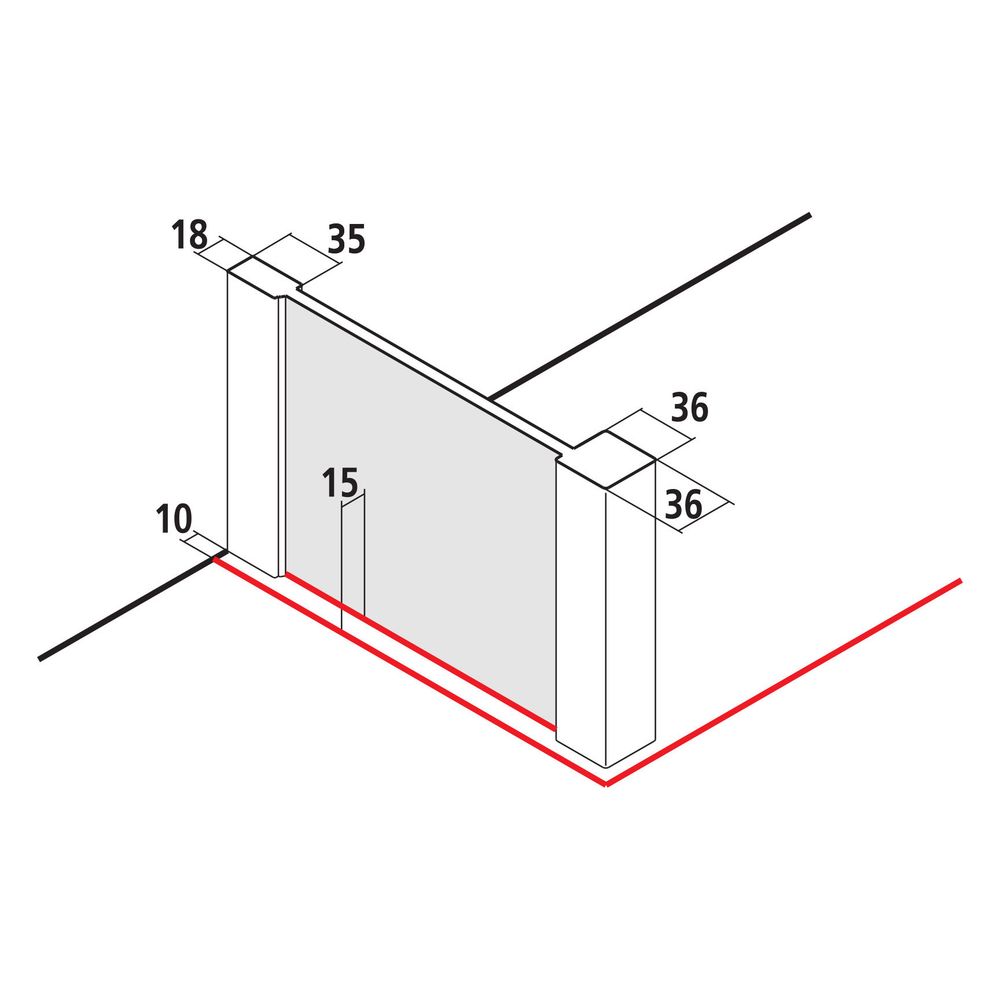 Kermi Walk-In Wall Walk-In XB WDR 2000x900x18mm ESG Klar 8mm Silber Hochglanz Ansc... KERMI-XBWDR09020VAK 4051484493488 (Abb. 7)