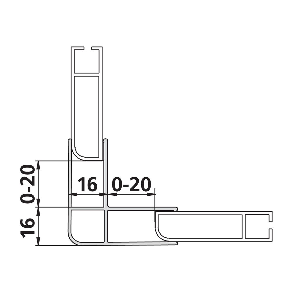 Kermi Kombiprofil Nova 2000 KPKTW, Weiß, 1850mm Höhe, 2535893... KERMI-ZDKPKTWN21852K 4046383458997 (Abb. 2)