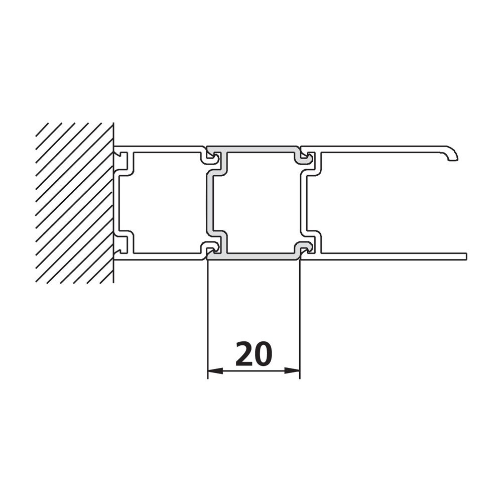 Kermi Stockverbreiterung Nova 2000 SVSVP, Silber Mattglanz, 1850mm Höhe, 2536055... KERMI-ZDSVSVPN21851K 4046383460228 (Abb. 2)