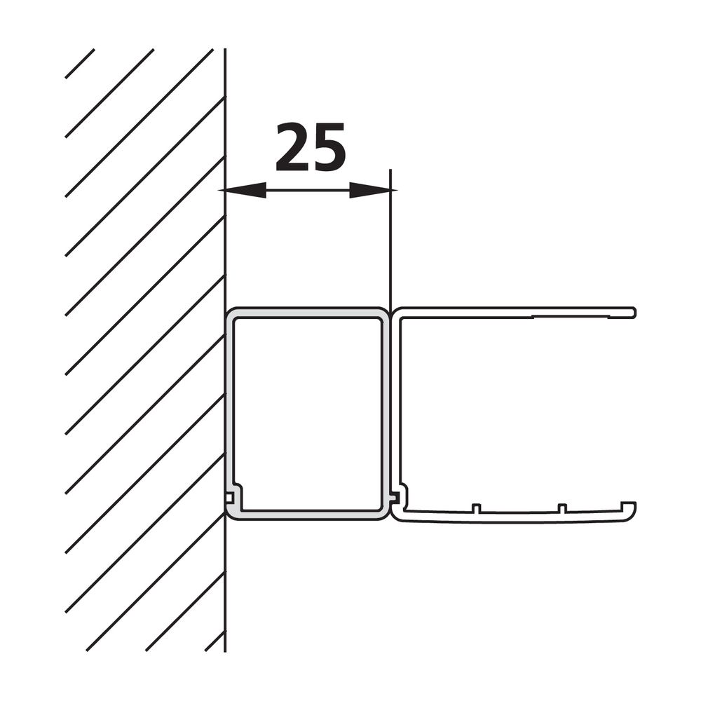 Kermi Stockverbreiterung Liga SVSV1, Silber Hochglanz, 2000mm Höhe, 2536018... KERMI-ZDSVSV1LI200VK 4051484411024 (Abb. 2)