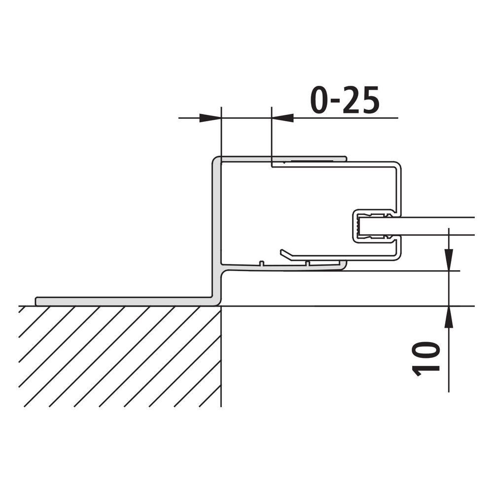 Kermi Wandanschlussprofil Liga, WWPRO, 2000mm Höhe, Silber Mattglanz, 2536154... KERMI-ZDWWPROLI2001K 4051484951391 (Abb. 2)