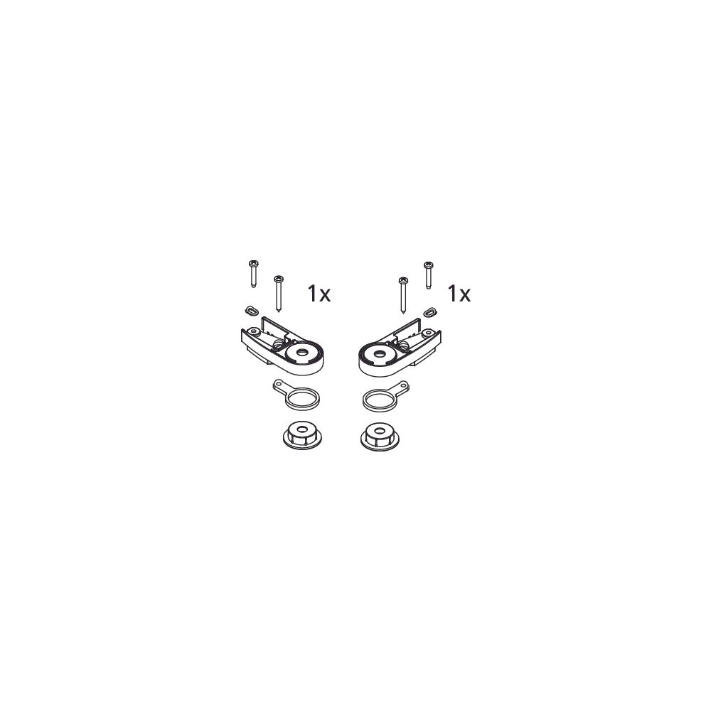 Kermi Lager Set oben, EBAT022, Silber Hochglanz, 2534002... KERMI-2534002 4051484922643 (Abb. 2)