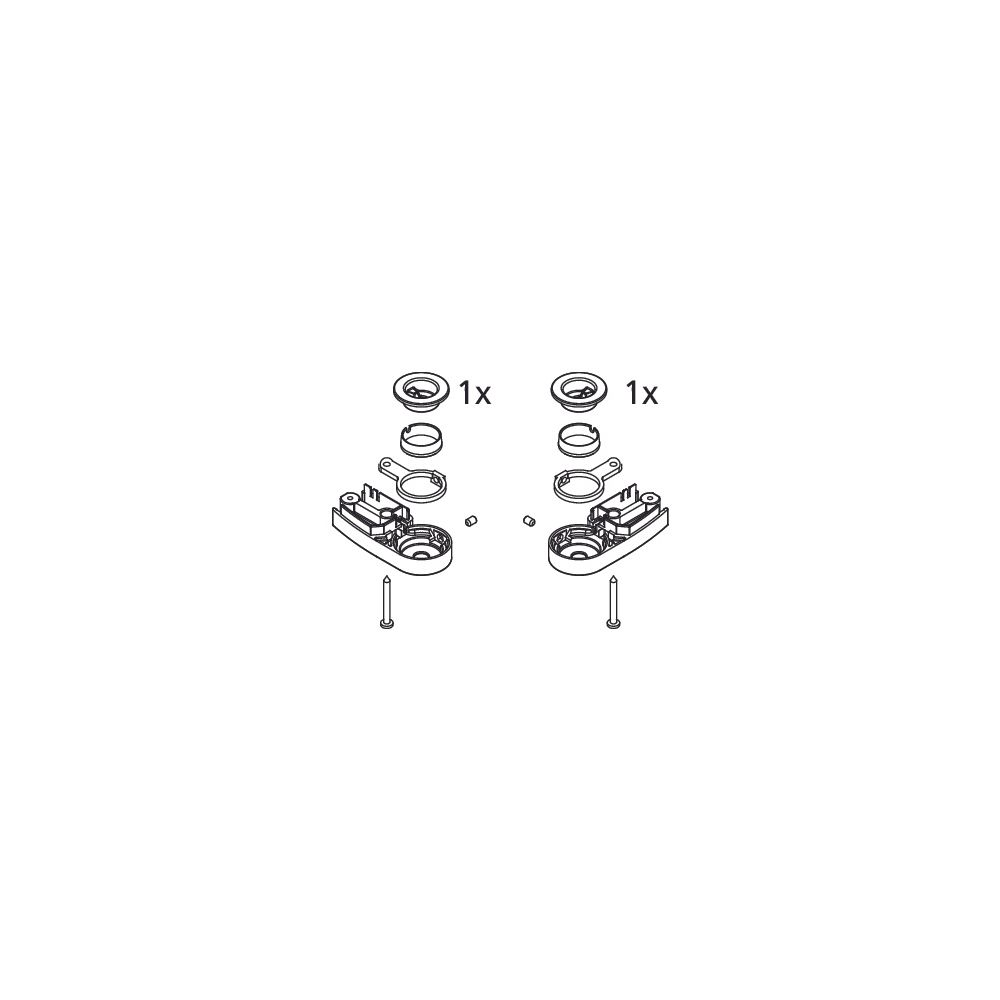 Kermi Lager Set unten, EBAT024, Silber Hochglanz, 2534008... KERMI-2534008 4051484922681 (Abb. 2)