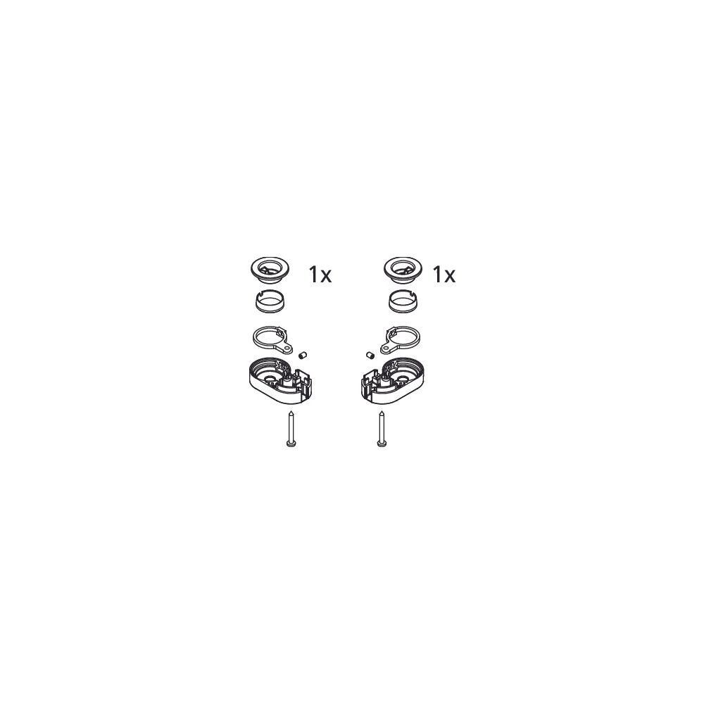 Kermi Lager Set unten, EBAT027, Silber Hochglanz, 2534017... KERMI-2534017 4051484922742 (Abb. 2)