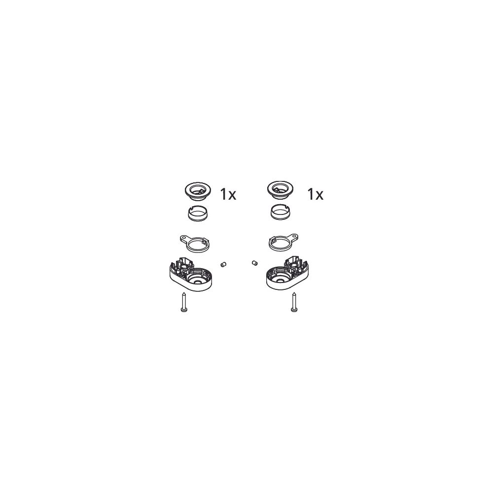 Kermi Lager Set unten, EBAT028, Silber Hochglanz, 2534020... KERMI-2534020 4051484922766 (Abb. 2)