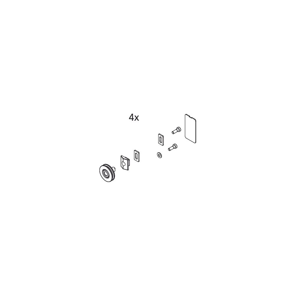 Kermi Laufrolle Set, EBAT037, Silber Hochglanz, 2534042... KERMI-2534042 4051484922926 (Abb. 2)