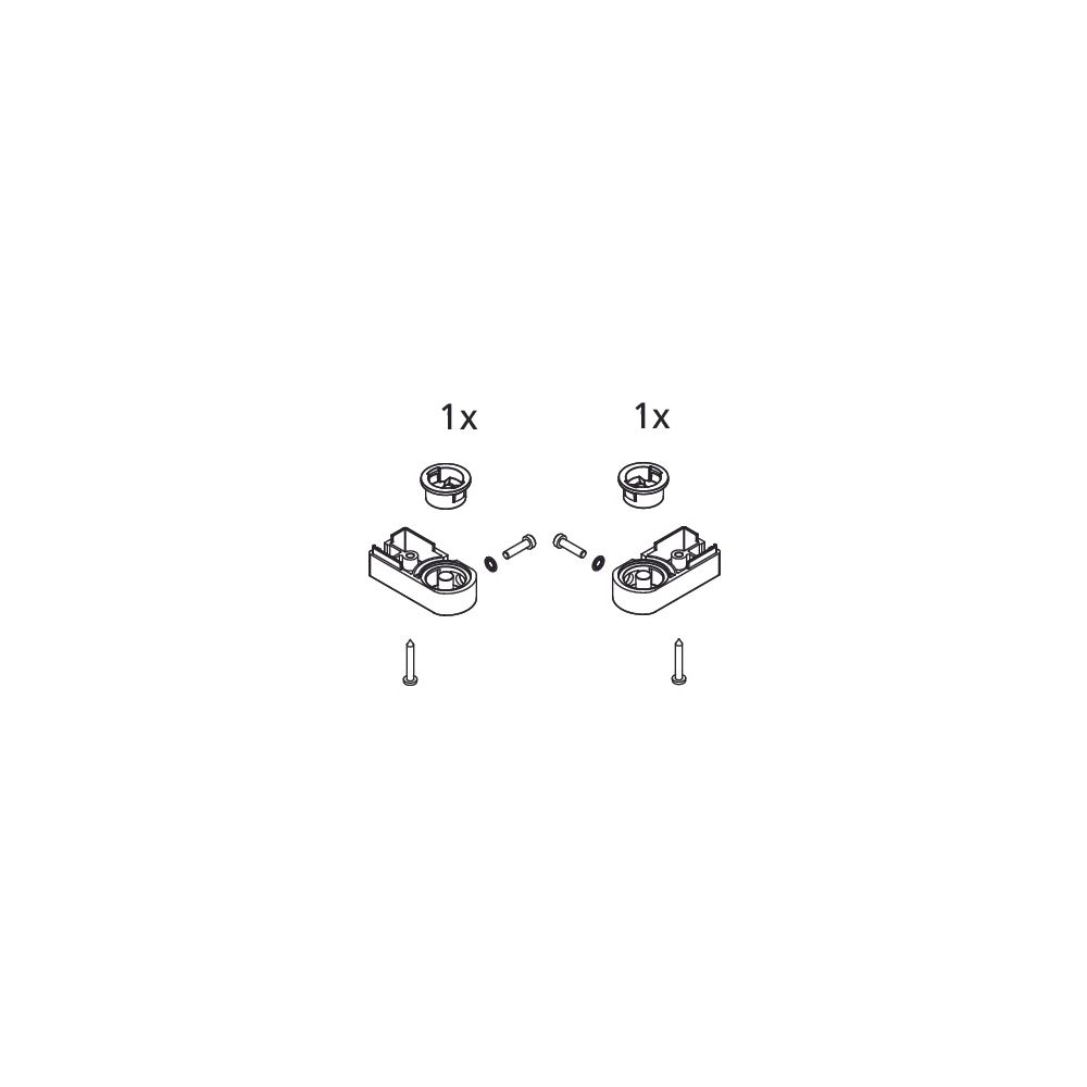 Kermi Lager Set unten, EBCC011, Silber Mattglanz/Silber Hochglanz, 2534740... KERMI-2534740 4051484924531 (Abb. 2)