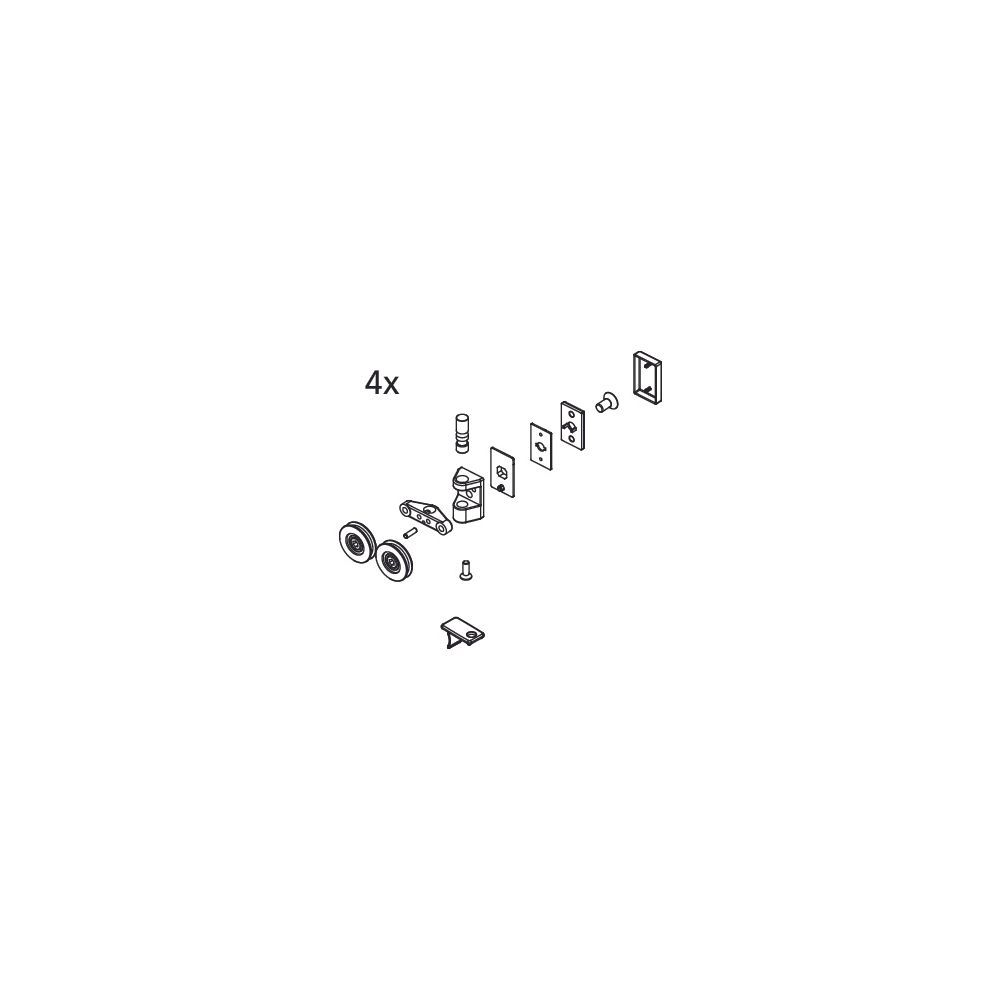 Kermi Rollen Set oben, EBCC020, Silber Mattglanz/Silber Hochglanz, 2534758... KERMI-2534758 4051484924685 (Abb. 2)