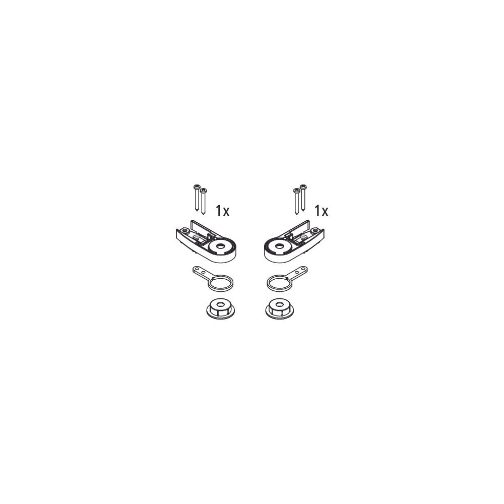 Kermi Lager Set oben, EBDI016, Silber Hochglanz, 2535000... KERMI-2535000 4051484925798 (Abb. 2)