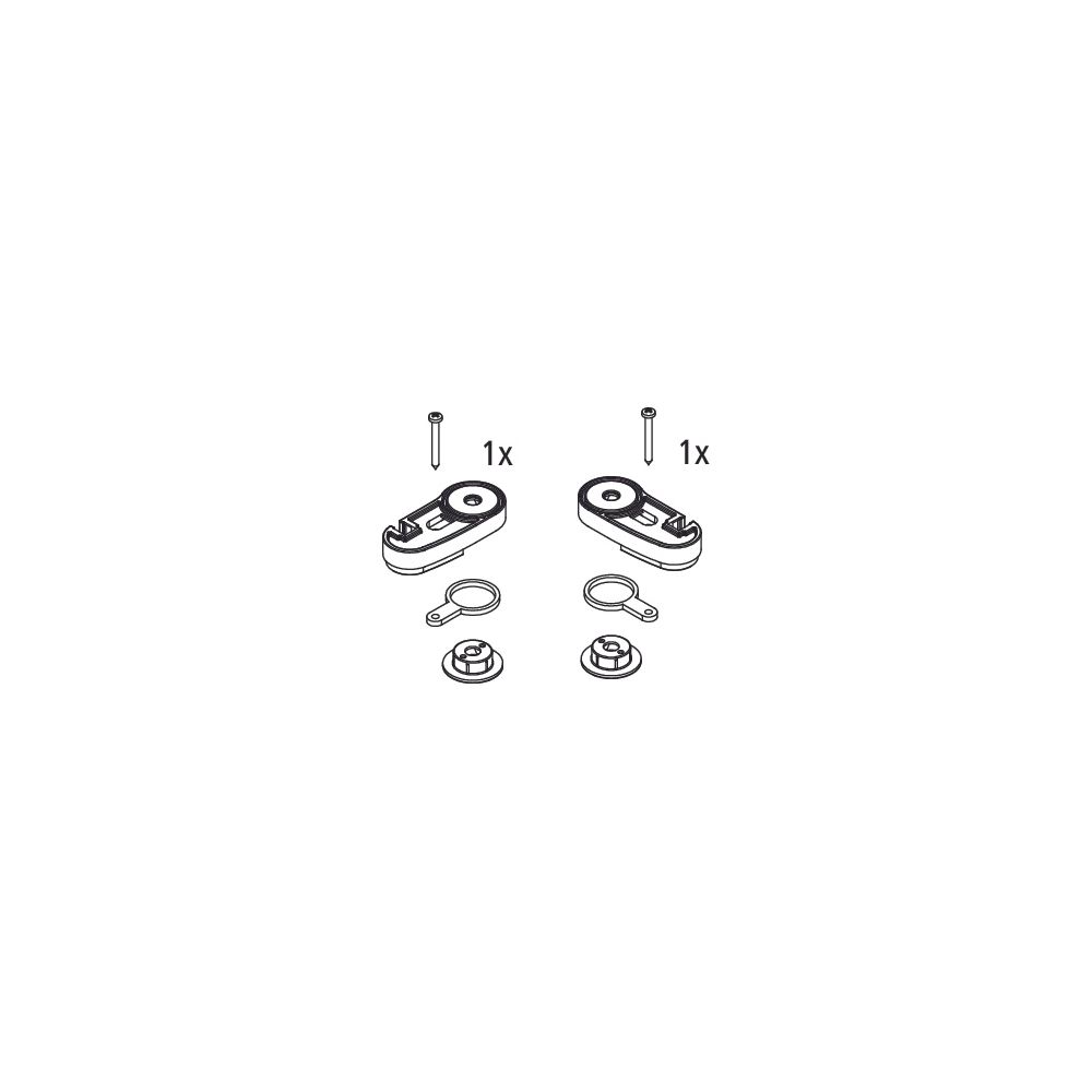 Kermi Lager Set oben, EBDI017, Silber Hochglanz, 2535003... KERMI-2535003 4051484925811 (Abb. 2)