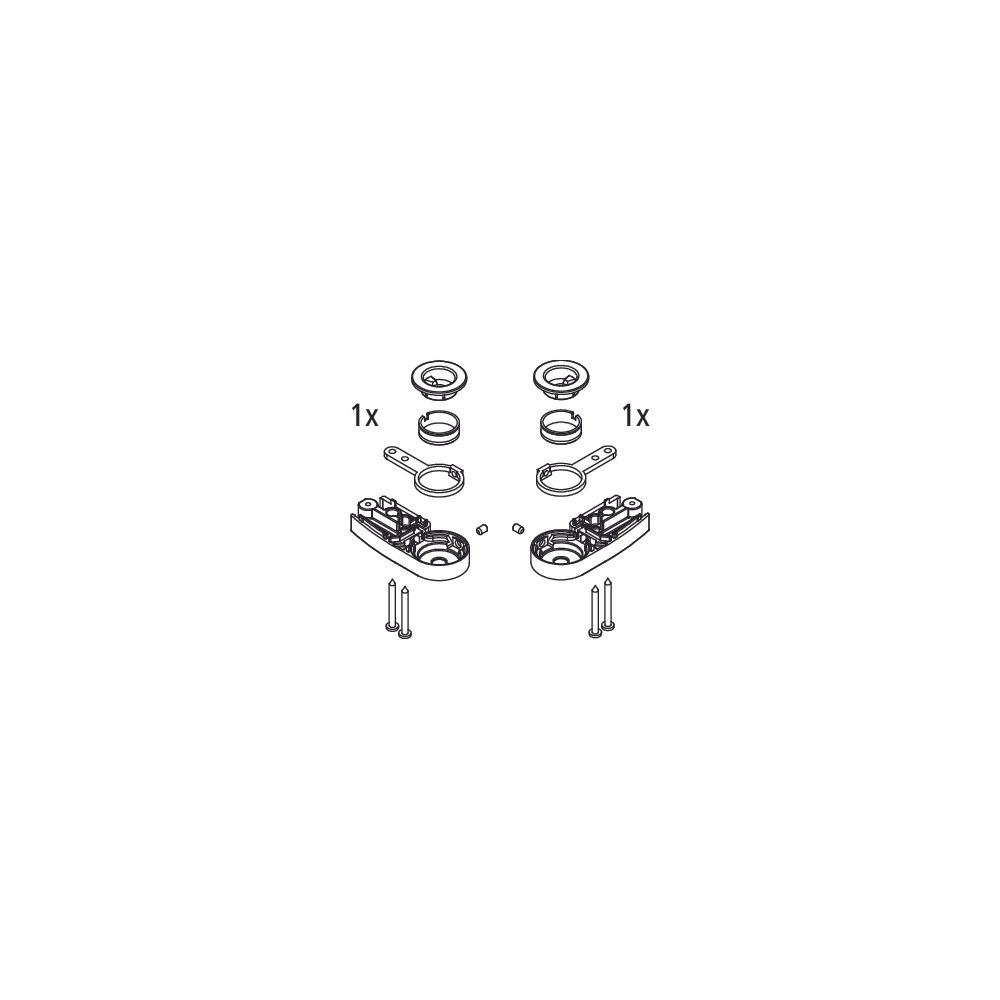 Kermi Lager Set unten, EBDI021, Silber Hochglanz, 2535015... KERMI-2535015 4051484925873 (Abb. 2)