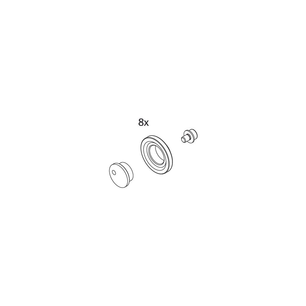 Kermi Laufrollen Set, EBIN008, Silber Mattglanz/Weiß, 2533577... KERMI-2533577 4051484921905 (Abb. 2)