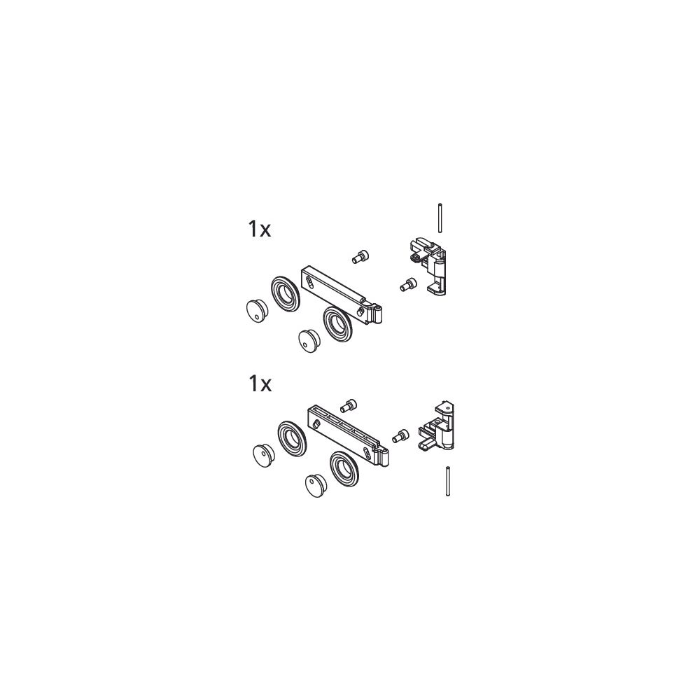 Kermi Laufwagen Set, EBIN012, Silber Mattglanz, 2533860... KERMI-2533860 4051484922117 (Abb. 2)