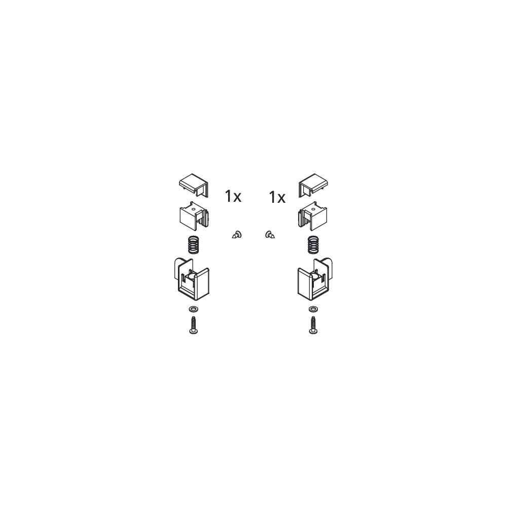 Kermi Haken Set unten kurz, EBLI024, Silber Mattglanz/Silber Hochglanz, 2534908... KERMI-2534908 4051484925200 (Abb. 2)