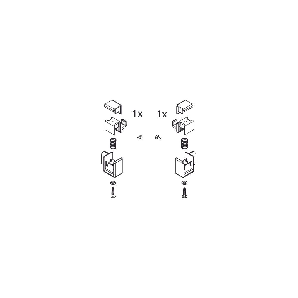Kermi Haken Set unten lang, EBLI025, Silber Mattglanz/Silber Hochglanz, 2534909... KERMI-2534909 4051484925217 (Abb. 2)