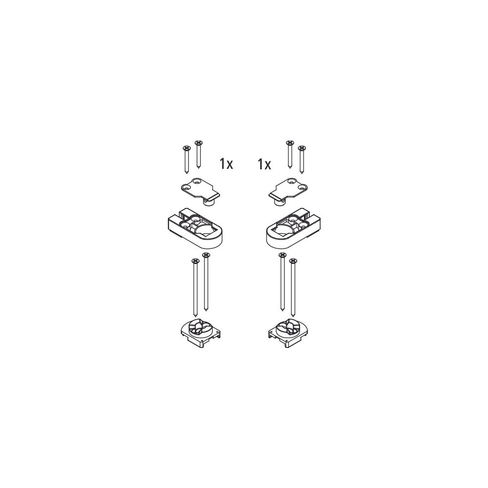 Kermi Lager Set oben für RAYA-Türen, EBRA010, Silber Mattglanz, 2534447... KERMI-2534447 4051484924098 (Abb. 2)