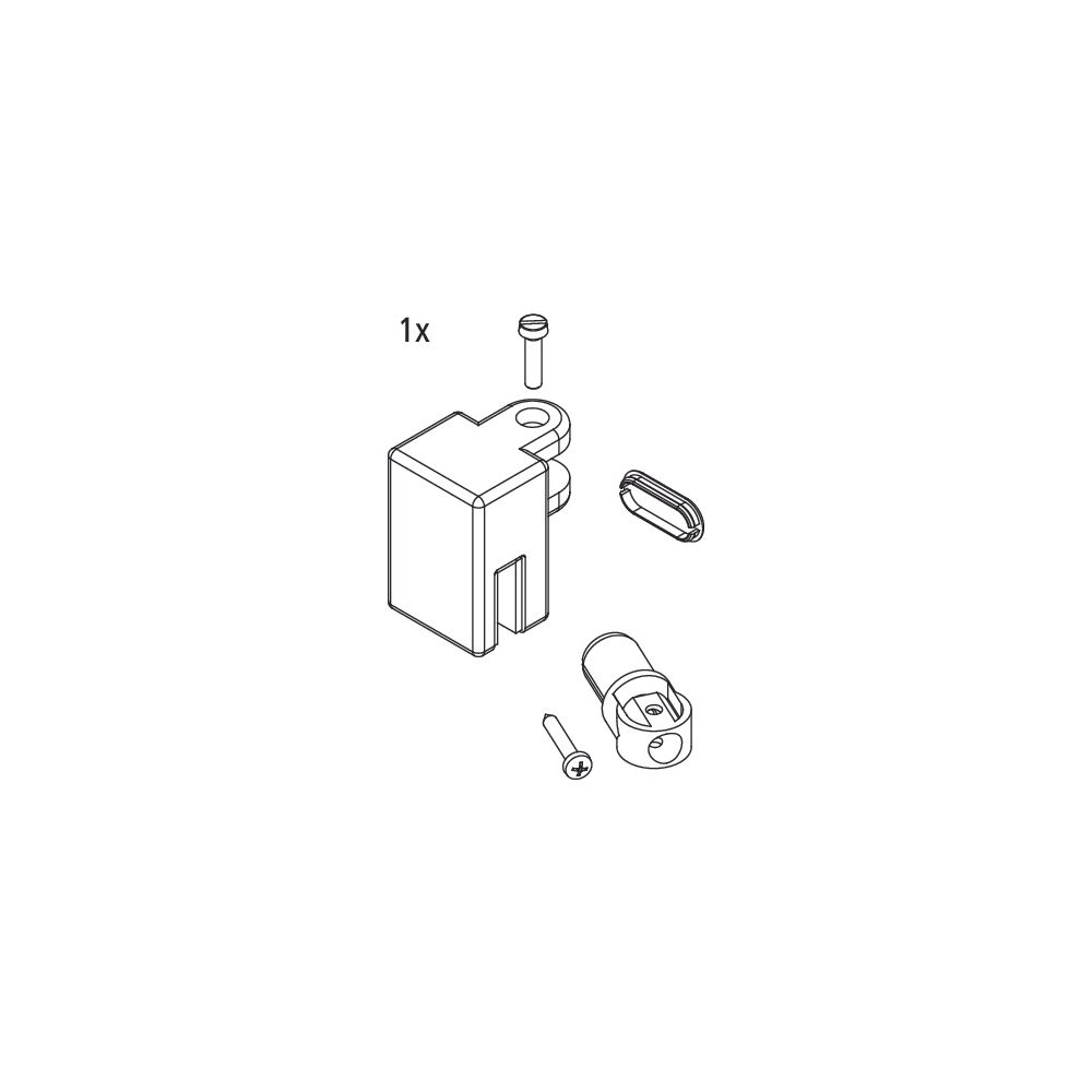 Kermi Stabilisierung Kopf Set, EBRA013, Silber Mattglanz, 2534456... KERMI-2534456 4051484924159 (Abb. 2)