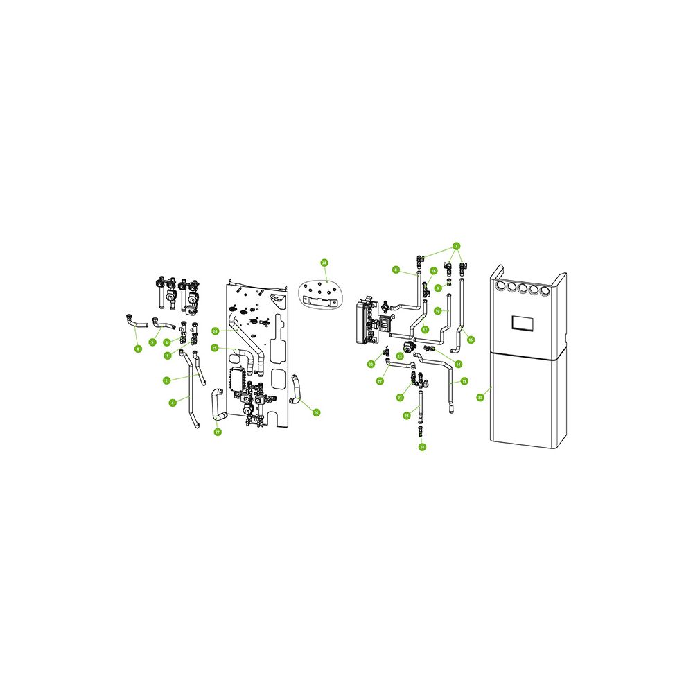 Kermi Befestigungsset Hydromodul an x-buffer flex, W90553... KERMI-W90553 4037486870175 (Abb. 2)