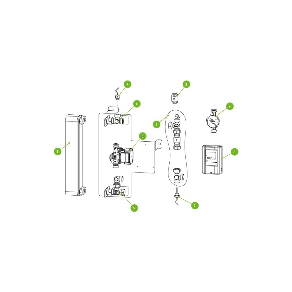 Kermi Wärmeübertrager kupfergelötet, für Hydromodul und Frischwasserstation, W90509... KERMI-W90509 4037486868394 (Abb. 2)