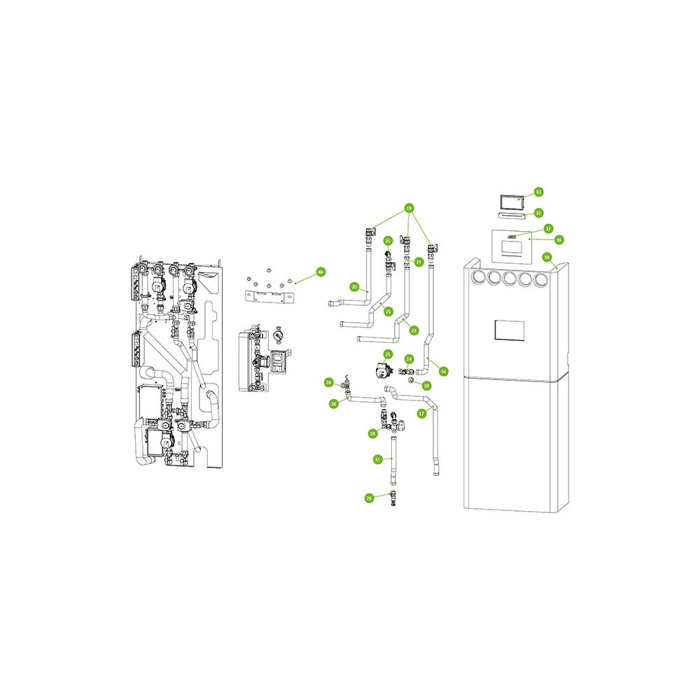 Kermi Befestigungsset Hydromodul an x-buffer flex, W90553... KERMI-W90553 4037486870175 (Abb. 3)