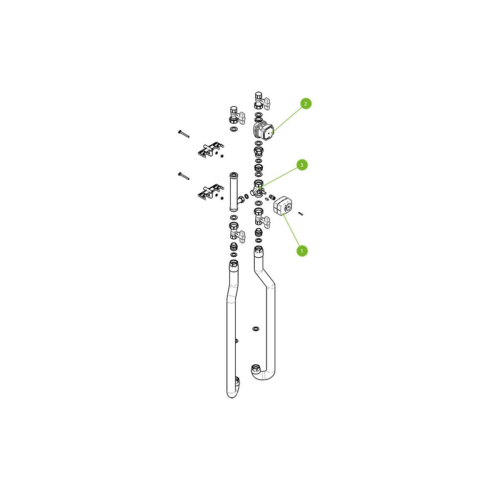 Kermi Umwälzpumpe mit Kabel für x-buffer combi, W90435... KERMI-W90435 4037486804118 (Abb. 3)