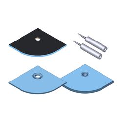 Kermi Board Point RUD 100100 L 1000 x B 1000 x H 130 mm... KERMI-BARUD100100XK 4051484939115 (Abb. 1)