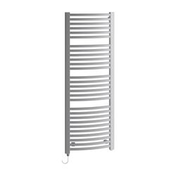 Kermi Basic R-E gebogen elektrischer Badheizkörper Glanzsilber Metallic 804x51x4... KERMI-ERE10080045WSXK 4051487283680 (Abb. 1)