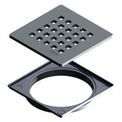 Kermi Ablaufabdeckung D51 Karo L 115 x B 115 mm... KERMI-BZD51000000UK 4051484940180 (Abb. 1)