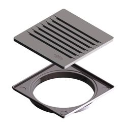 Kermi Ablaufabdeckung D52 Linien L 115 x B 115 mm... KERMI-BZD52000000UK 4051484940197 (Abb. 1)