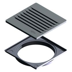 Kermi Ablaufabdeckung D52 Linien L 115 x B 115 mm... KERMI-BZD52000000UK 4051484940197 (Abb. 1)