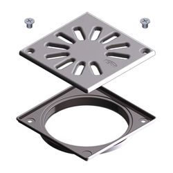 Kermi Ablaufabdeckung K4X L 120 x B 120 mm... KERMI-BZK4X000000UK 4051484940272 (Abb. 1)
