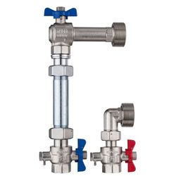 Kermi x-net Wärmemengenzähler-Einbauset 1" Außengewinde x 1" Innengewinde, vertikal... KERMI-SFVZWMV1002 4037486000725 (Abb. 1)