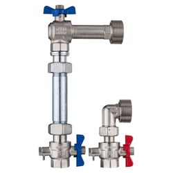 Kermi x-net Wärmemengenzähler-Einbauset 1" Außengewinde x 1" Innengewinde, vertikal... KERMI-SFVZWMV1002 4037486000725 (Abb. 1)