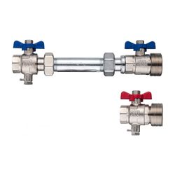 Kermi x-net Wärmemengenzähler-Einbauset 1" Außengewinde x 1" Innengewinde, horizonta... KERMI-SFVZWMH1002 4037486000718 (Abb. 1)