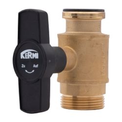 Kermi Kugelhahn 1" Außengewinde x 1 1/4" mit Griff, für Heizkreis gemischt, W90244... KERMI-W90244 4037486676524 (Abb. 1)