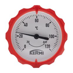 Kermi Thermometer aufsteckbar Rot, Vorlauf, für Heizkreis ungemischt und gemischt, W90248... KERMI-W90248 4037486679327 (Abb. 1)